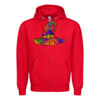 Red Spider Web Witch Hat Zipper Hoodie - Jasminsmagicworld