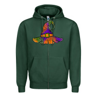 Sports Green Spider Web Witch Hat Zipper Hoodie - Jasminsmagicworld