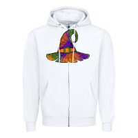 White Spider Web Witch Hat Zipper Hoodie - Jasminsmagicworld