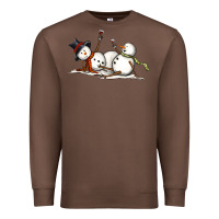 Chestnut snowman with wine Premium Sweatshirt - MaliasSmallBusiness