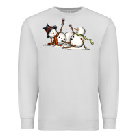 Dove Grey snowman with wine Premium Sweatshirt - MaliasSmallBusiness