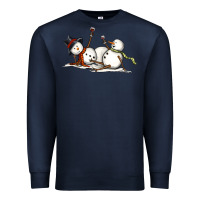 Navy snowman with wine Premium Sweatshirt - MaliasSmallBusiness