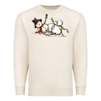 Sandshell snowman with wine Premium Sweatshirt - MaliasSmallBusiness