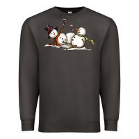 Smoke snowman with wine Premium Sweatshirt - MaliasSmallBusiness