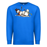 True Royal snowman with wine Premium Sweatshirt - MaliasSmallBusiness