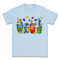 Dusty Blue autism coffee cup Classic Tee - AdoDesignShop