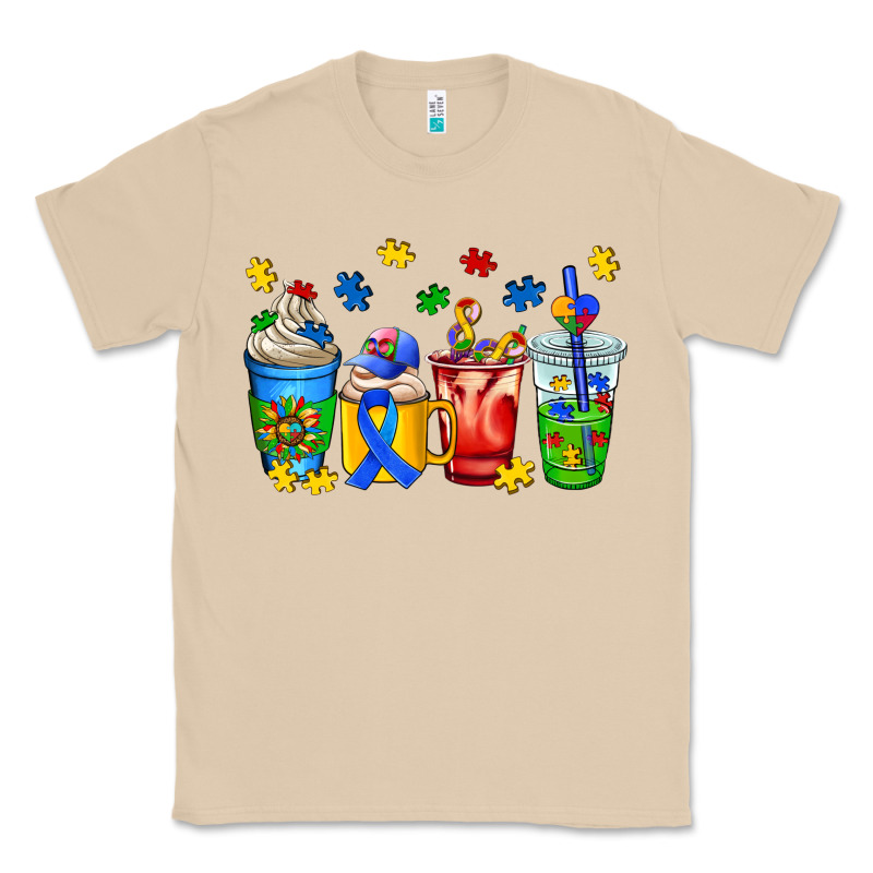 Autism Coffee Cup Classic Tee by AdoDesignShop | Teevron