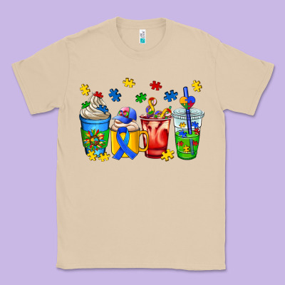 Autism Coffee Cup Classic Tee Designed By Adodesignshop
