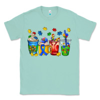Seafoam autism coffee cup Classic Tee - AdoDesignShop