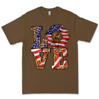 Cacao patriotic sunflower love Premium Tee - BarkalooDesign
