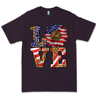 Plum patriotic sunflower love Premium Tee - BarkalooDesign