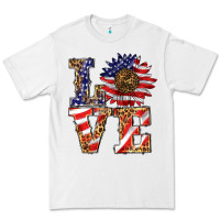 White patriotic sunflower love Premium Tee - BarkalooDesign