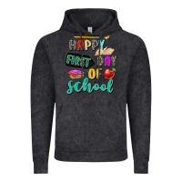 Vintage Black happy first day of school Vintage Hoodie - Zillion Design Studio