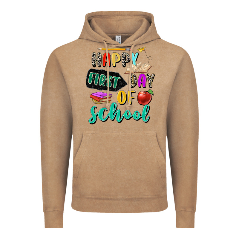 Happy First Day Of School Vintage Hoodie by Zillion Design Studio | Teevron