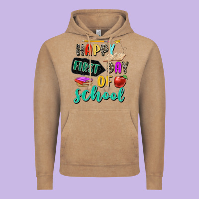 Happy First Day Of School Vintage Hoodie Designed By Zillion Design Studio