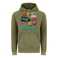 Vintage Olive happy first day of school Vintage Hoodie - Zillion Design Studio