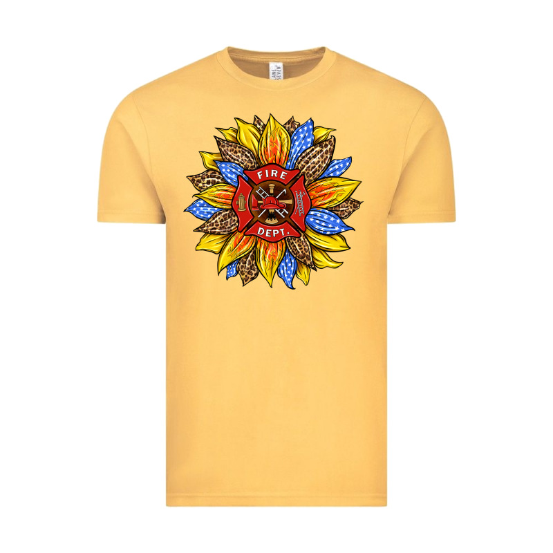 Firefighter Sunflower Vintage Tee by HRA Design Shop | Teevron