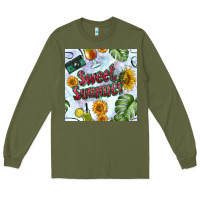 Army Green sweet summer seamless pattern Long Sleeve Tee - BundleAndBundleShop