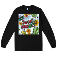 Black sweet summer seamless pattern Long Sleeve Tee - BundleAndBundleShop