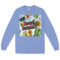 Colony Blue sweet summer seamless pattern Long Sleeve Tee - BundleAndBundleShop
