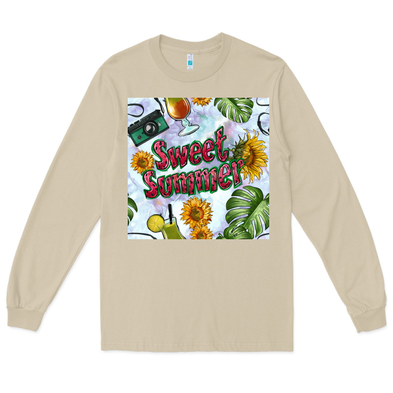 Sweet Summer Seamless Pattern Long Sleeve Tee by BundleAndBundleShop | Teevron
