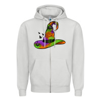 Dove Grey Witch Hat With Spiders Zipper Hoodie - Jasminsmagicworld