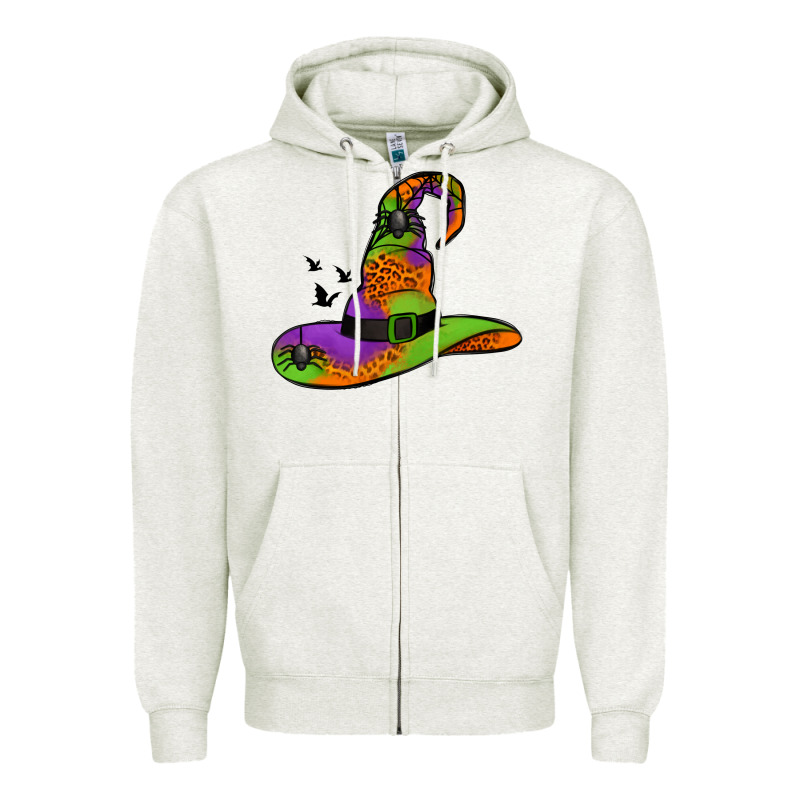Witch Hat With Spiders Zipper Hoodie by Jasminsmagicworld | Teevron