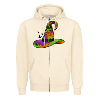 Sandshell Witch Hat With Spiders Zipper Hoodie - Jasminsmagicworld
