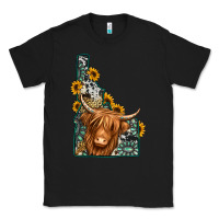 Black idaho map long haired cow Classic Tee - Jasminsmagicworld