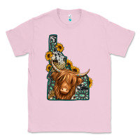 Bubblegum Pink idaho map long haired cow Classic Tee - Jasminsmagicworld
