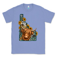 Colony Blue idaho map long haired cow Classic Tee - Jasminsmagicworld