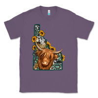 Lavender idaho map long haired cow Classic Tee - Jasminsmagicworld