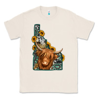 Natural idaho map long haired cow Classic Tee - Jasminsmagicworld