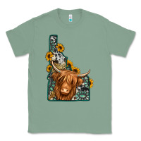 Sage idaho map long haired cow Classic Tee - Jasminsmagicworld