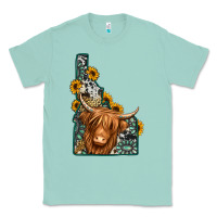 Seafoam idaho map long haired cow Classic Tee - Jasminsmagicworld