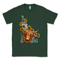 Sports Green idaho map long haired cow Classic Tee - Jasminsmagicworld