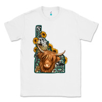 White idaho map long haired cow Classic Tee - Jasminsmagicworld