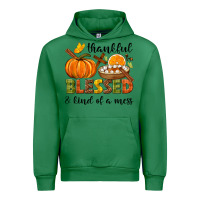 Emerald Thankful blessed and kind of a mess Urban Hoodie - NancyCooperArtShop