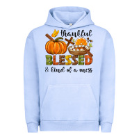 Pigment Grape Ice Thankful blessed and kind of a mess Urban Hoodie - NancyCooperArtShop