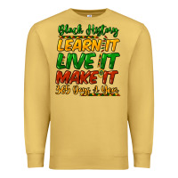 Antique Gold black history learn it live it make it 365 days a Premium Sweatshirt - NancyCooperArtShop