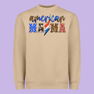 American Mama Thunderbolt Heavyweight Sweatshirt Designed By Hra Design Shop
