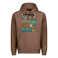 Chestnut i pretend coffee helps but i'm still a bitch Premium Hoodie - BarkalooDesign