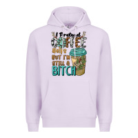Lilac i pretend coffee helps but i'm still a bitch Premium Hoodie - BarkalooDesign