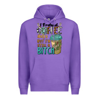Purple i pretend coffee helps but i'm still a bitch Premium Hoodie - BarkalooDesign