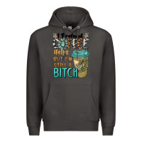 Smoke i pretend coffee helps but i'm still a bitch Premium Hoodie - BarkalooDesign