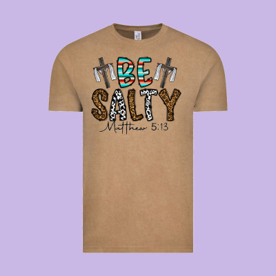 Be Salty Matthew 5. 13 Vintage Tee Designed By Cowhidedigitalart