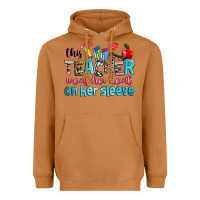 Meerkat this teacher wears her her on her sleeve Heavyweight Hoodie - NancyCooperArtShop