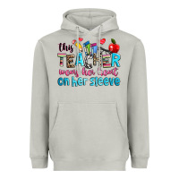 Moon Dust this teacher wears her her on her sleeve Heavyweight Hoodie - NancyCooperArtShop