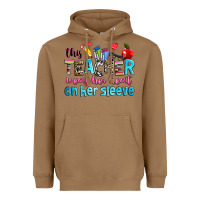 Toasted Coconut this teacher wears her her on her sleeve Heavyweight Hoodie - NancyCooperArtShop