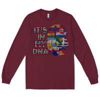 Burgundy it's in my dna Long Sleeve Tee - BundleAndBundleShop